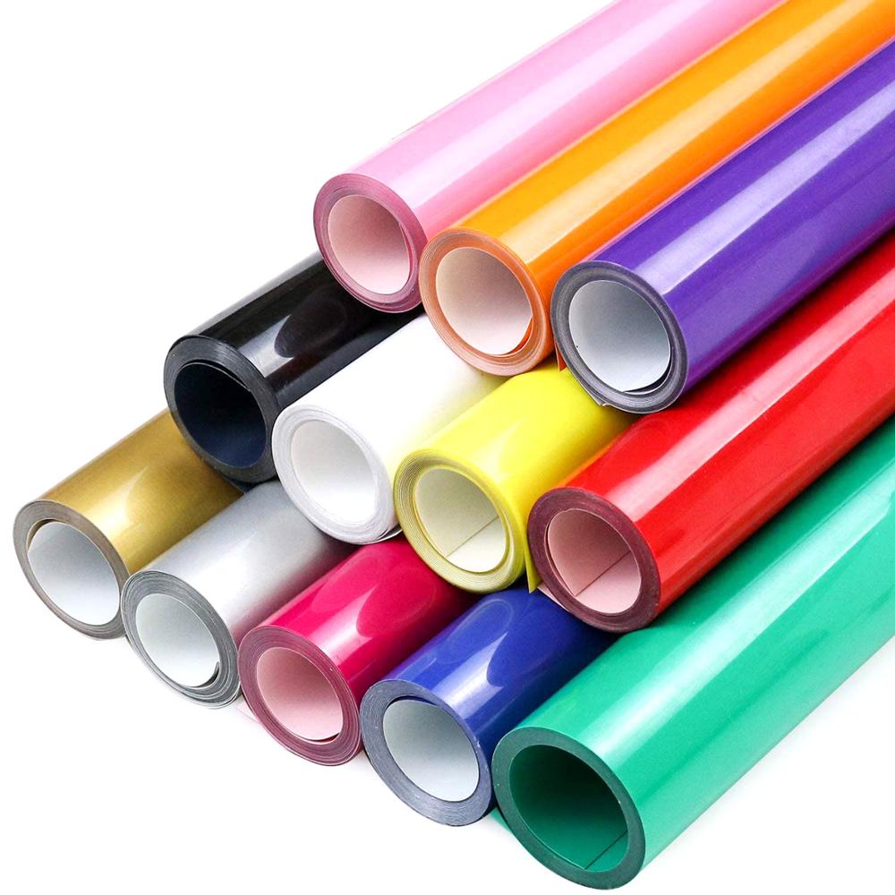 12 " x11 yard /30 cmx 10m pvc varmeoverførsel vinylfilm varmepressemaskine t-shirt strygejern på htv print ark gør det selv tøj