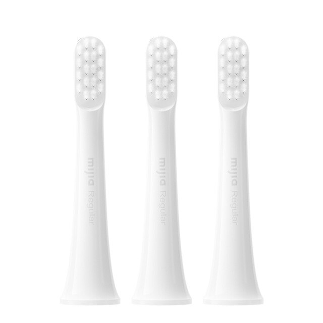 Mijia  t100 sonisk elektrisk tandbørste voksen ultralyd automatisk usb genopladelig vandtæt tandbørste xiaomi original: 3 psc tandbørstehoved