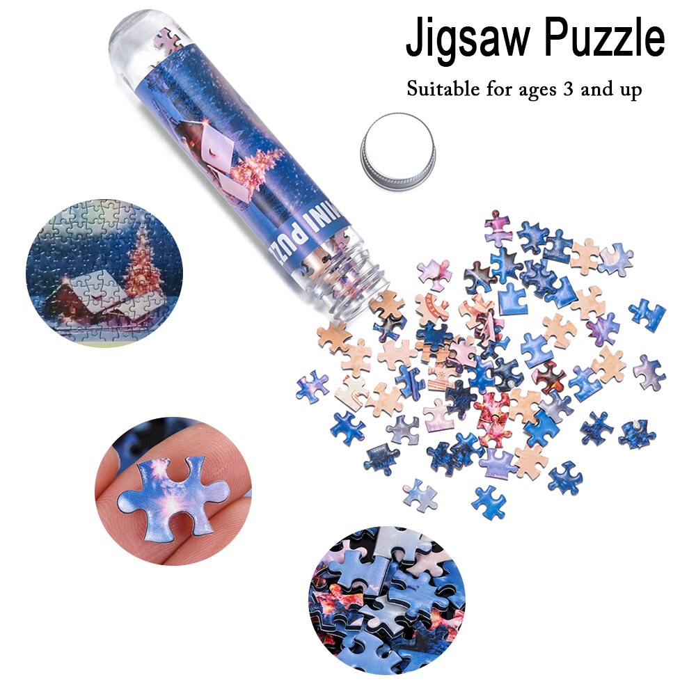 150 Pcs Mini Test Tube Jigsaw Puzzle Adults/Kids Landscapes Puzzle Game Toy Education Brain Decompress Toys