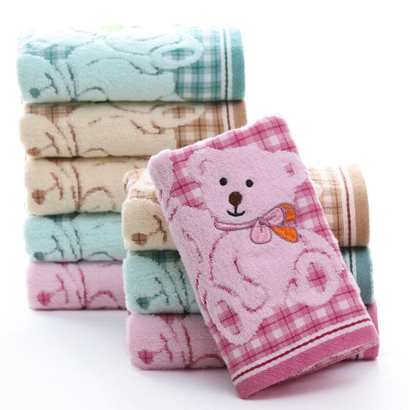 Cotton Baby Towel Cute Cartoon Baby Face Towel Soft Double Baby Gauze Towel