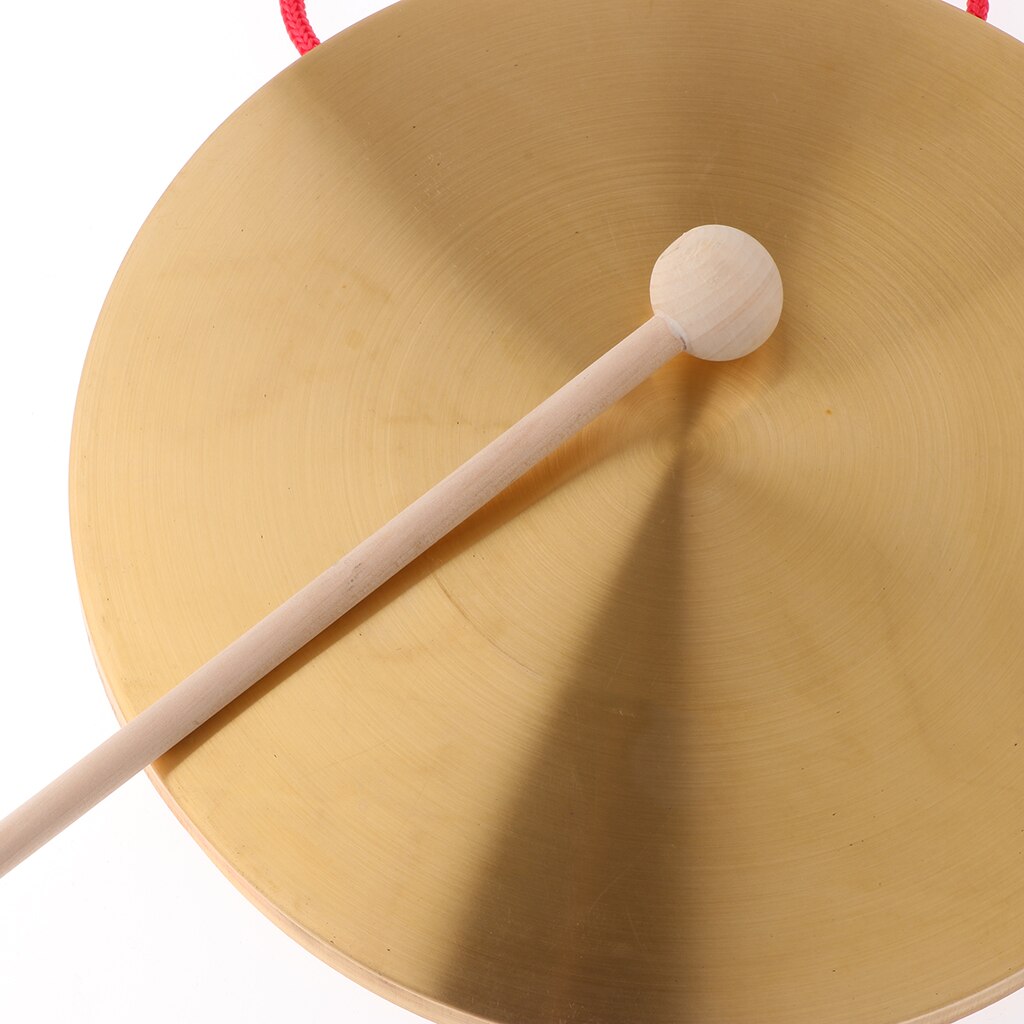 Instrumento tradicional de Metal, platillo con martillo de juego redondo, juguetes educativos para niños de 22cm de diámetro