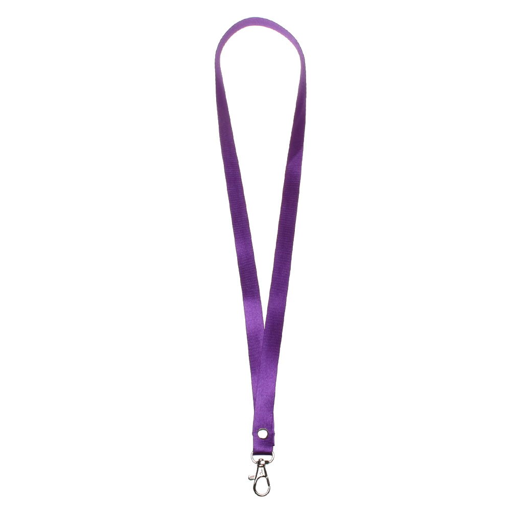 Cordon tour de cou de sécurité détachable pour porte-badge, porte-clés, anneau métallique, porte-cartes, porte-badge, aléatoire: Violet