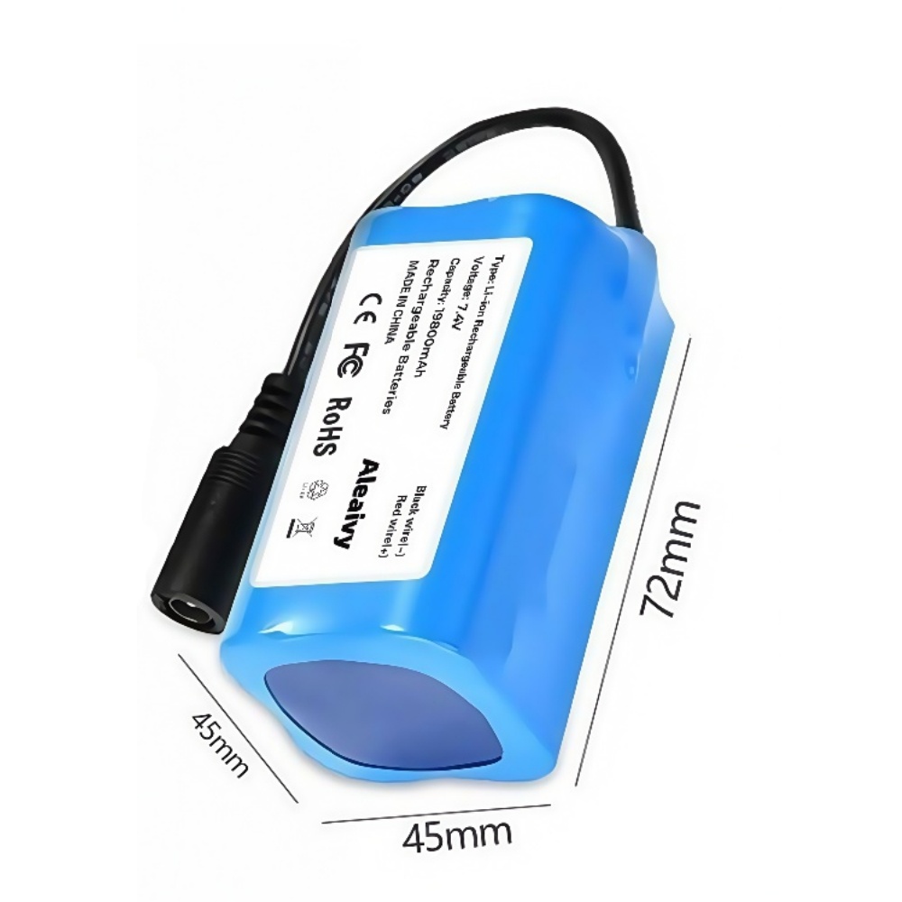 7.4V 12000mAh 5200mAh Li-ion Rechargeable For T188 T888 -5 V007 C18 H18 So on Remote Control RC Fishing Bait Boat Battery: GRAY