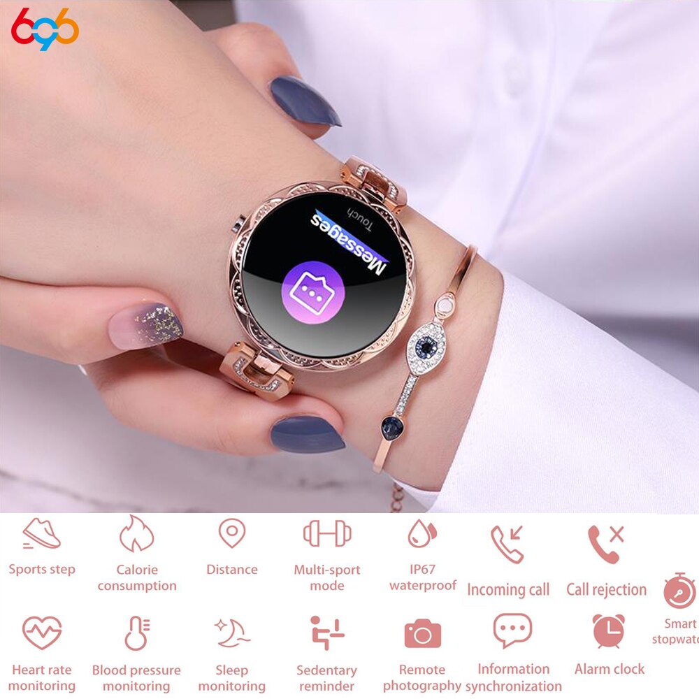 Woman Smart Watch Bracelet Girl Heart rate Blood Pressure Sleep detection Pedometer IP67 Waterproof Smartwatch
