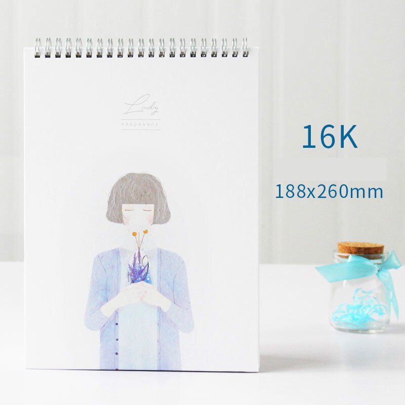 Deli 16k/8k skitsepapir til kunst maleri tegning skitsering kawaii skitsekunstner elev skitsebog 40 ark malerartikler: F1