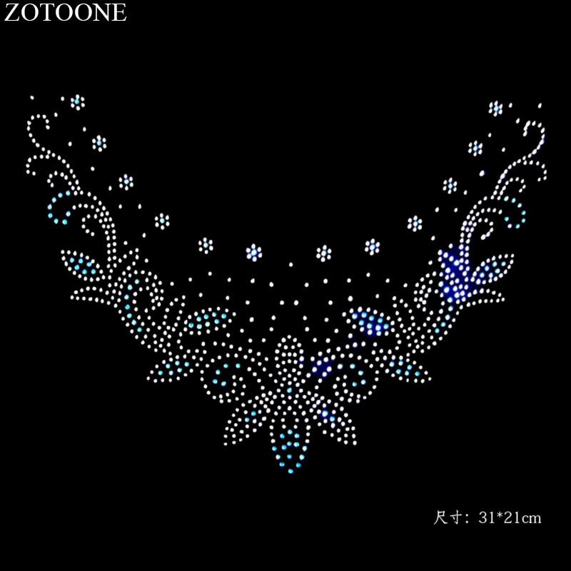 ZOTOONE Kristal Strass Stickers Clear Strass HotFix Rhinestones Glas Applique voor Trouwjurk Kleding Decoratie Cyrkonie