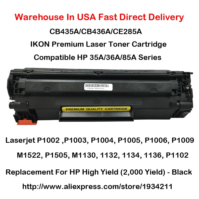 Cb435a cb436a ce285a 35a 36a 85a Toner für hp p1002, p1003, p1004, p1005, P1006, P1009, M1522, P1505, M1130, 1132,1134, 1136, P1102