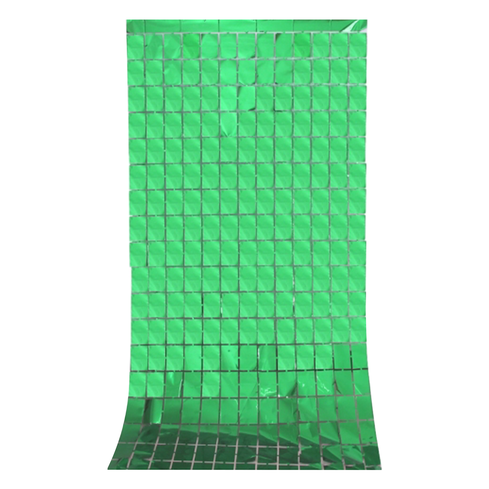 Photography Prop Streamer DIY Home Lightweight Foil Fringe Curtain Hanging Wedding Party Wall Decor Indoor Outdoor Square Sequin: Green