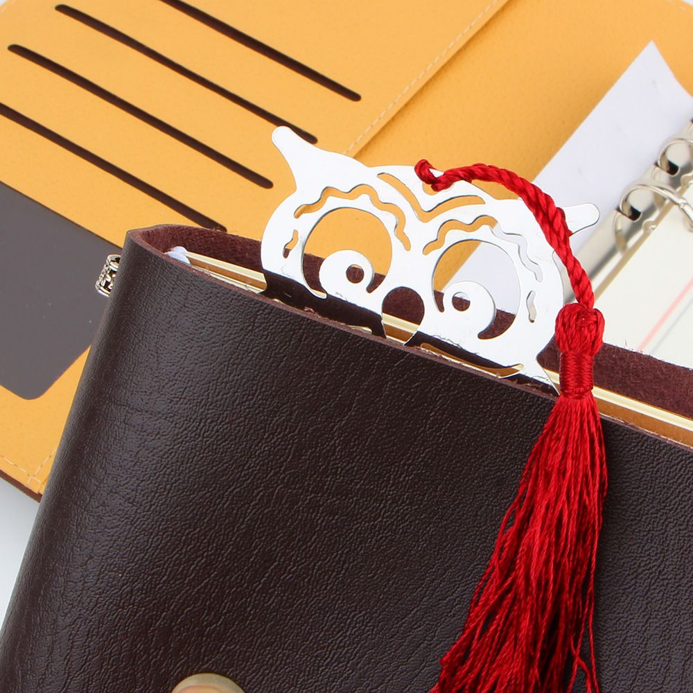 Metalen uil bladwijzer pagina houder notitieboek bindklemmen kawaii briefpapier leraar boek houder schoolbenodigdheden materiaal escolar
