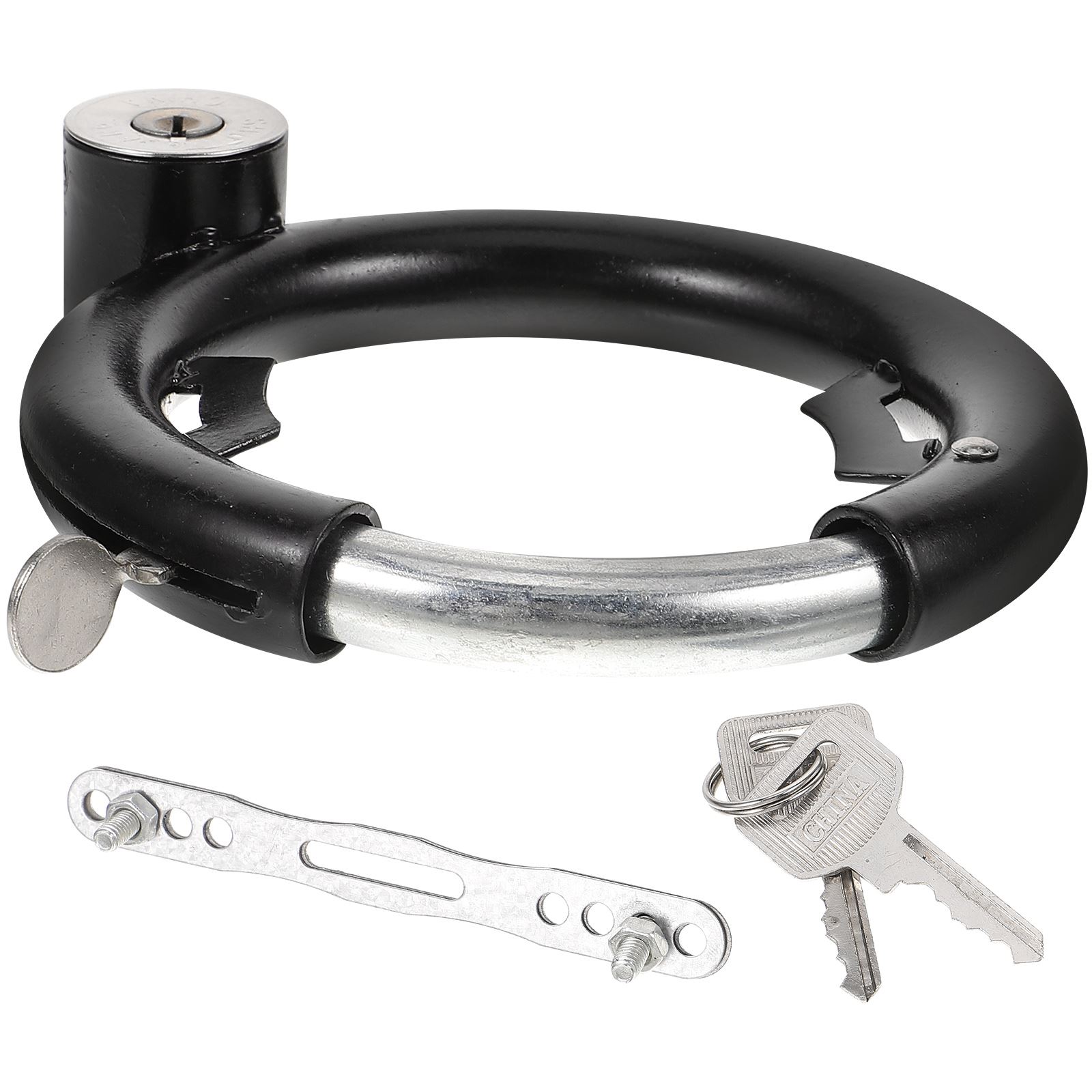 Candado de acero inoxidable para bicicleta, candado para patinete eléctrico, candado para bicicleta, candado redondo multifunción, candado portátil para ciclo, disco de uso diario: Default Title