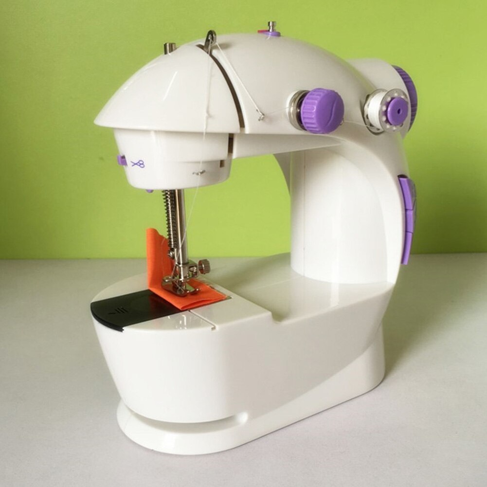 Mini Home Electric Stitching Embroidery Fabric Sewing Machine with LED Light With LED light, provide better using at night. safe