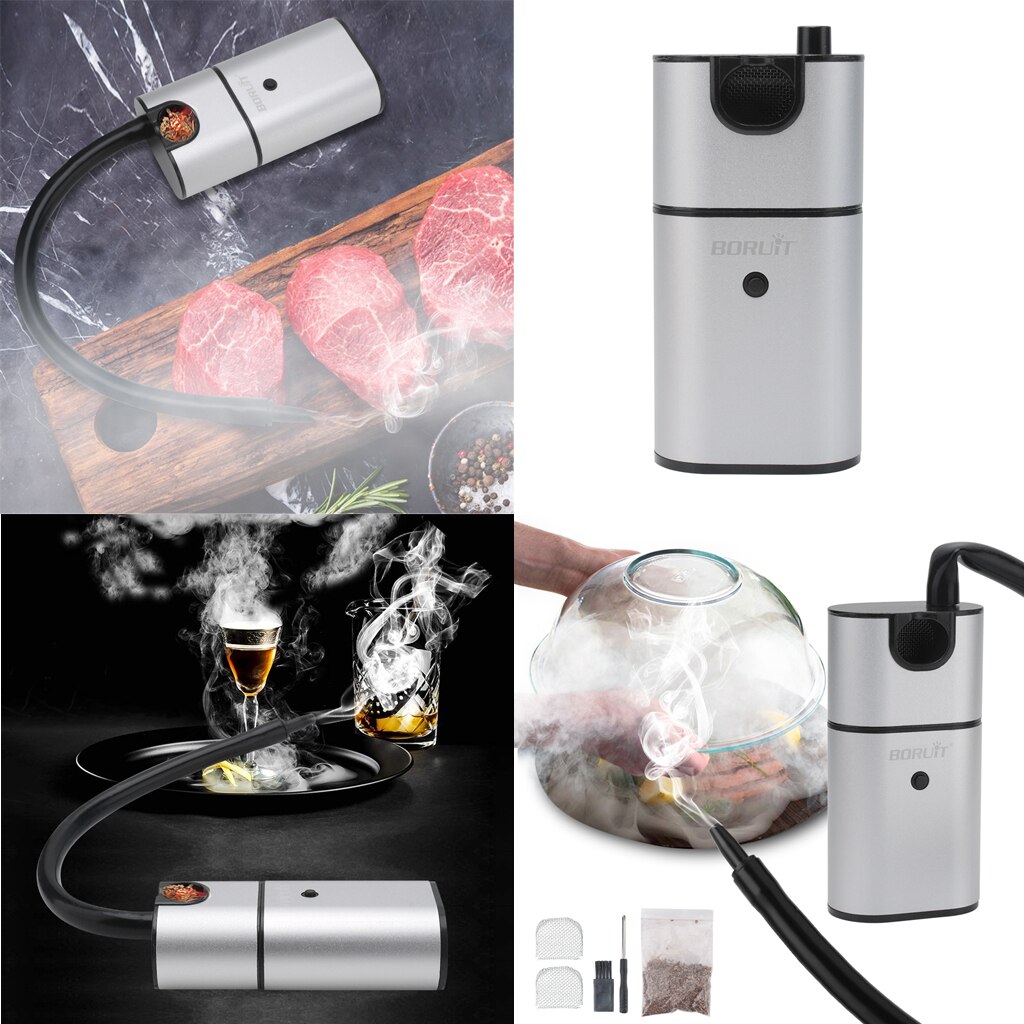 Portable Smoke Infuser Food Smoker Cheeses Salmon Sausage Meat BBQ Smoker