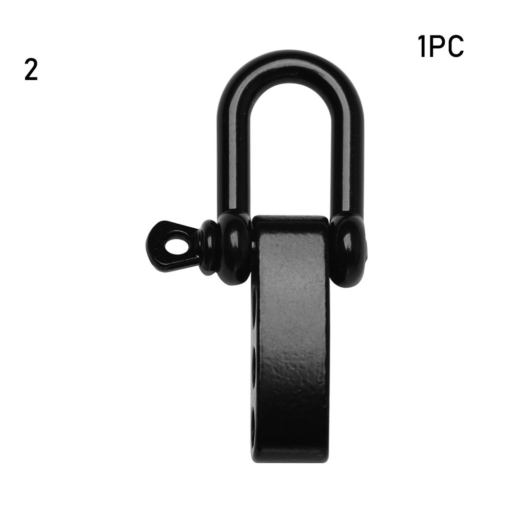 1/2pcs Stainless Steel Black U Anchor Shackle Screw Pin Paracord Bracelet Buckle Outdoor Survival Rope Fittings: 1pc Style 2