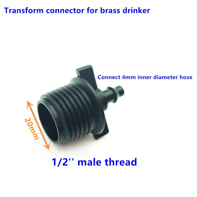 Rata ratón bebedero de boquilla de agua automática rata alimentador con acero inoxidable tarjeta hámster conejos roedores para beber suministros: Transform connector