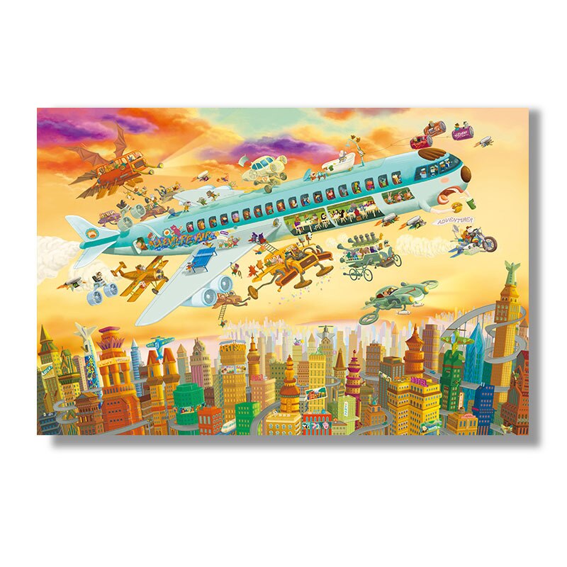 Migliaia di Pezzi Aereo Puzzle 1000 Pezzi Per Adulti Manuale Puzzle FAI DA TE Giocattoli di Decompressione Creativo Pittura Decorativa del Regalo Dei Bambini: PZ1009