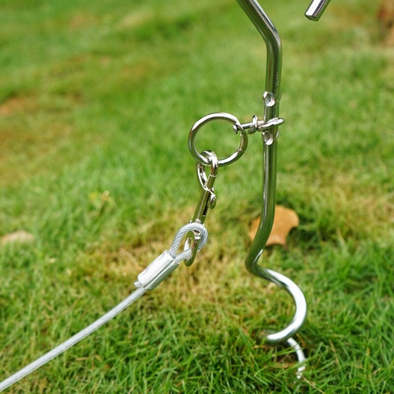 Generies Spiral Ground Stake Spike Out For Outdoor Yard And Camping Small To Medium Dogs