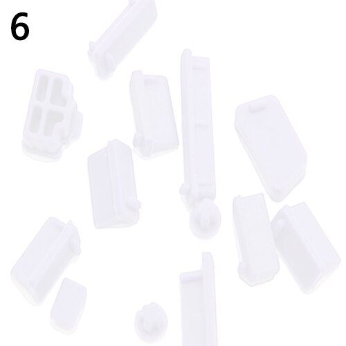 Conjunto Silicone Anti Poeira Tampa Da Ficha Stopper Para Laptop poeira plugue dustproof plugue poeira usb Acessórios de Computador: Transparent White