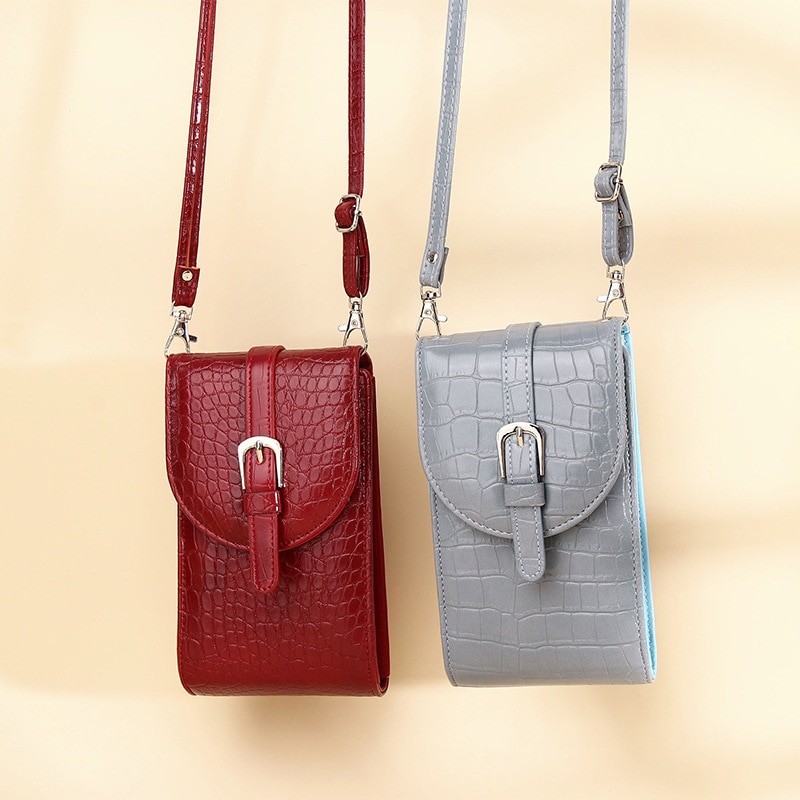 Vrouwen Schoudertas Pu Leather Crossbody Telefoon Tas Portemonnee Kaart Handtassen Messenger Draagbare Kleine Vierkante Tas Voor Meisjes Vrouwelijke