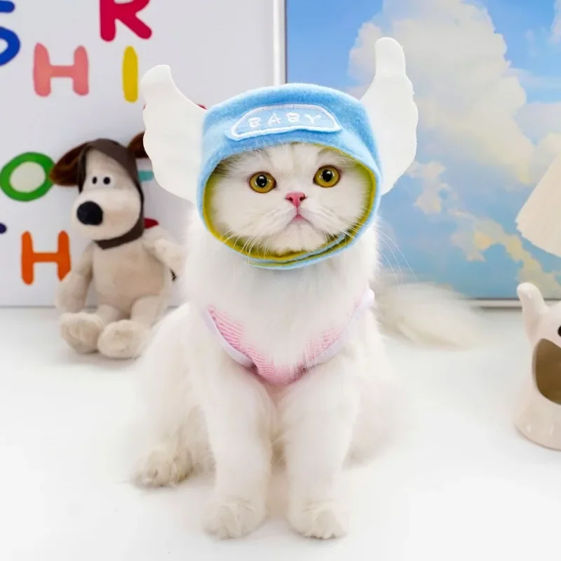 Kjæledyr katt lue hund hodeplagg morsom bjørn ører lue varme korte plysjører kjæledyr utstyr fest jul cosplay små kjæledyr tilbehør