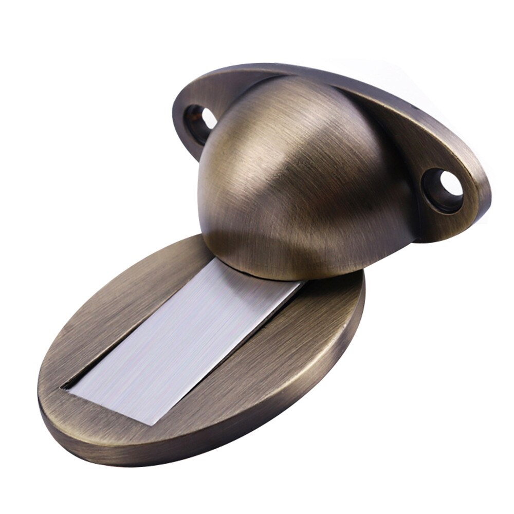Powerful Magnetic Door Stopper Doorstop Wall Floor Mount Stainless Steel Safety Door Holder Stopper Home Hardware: circular 7 green