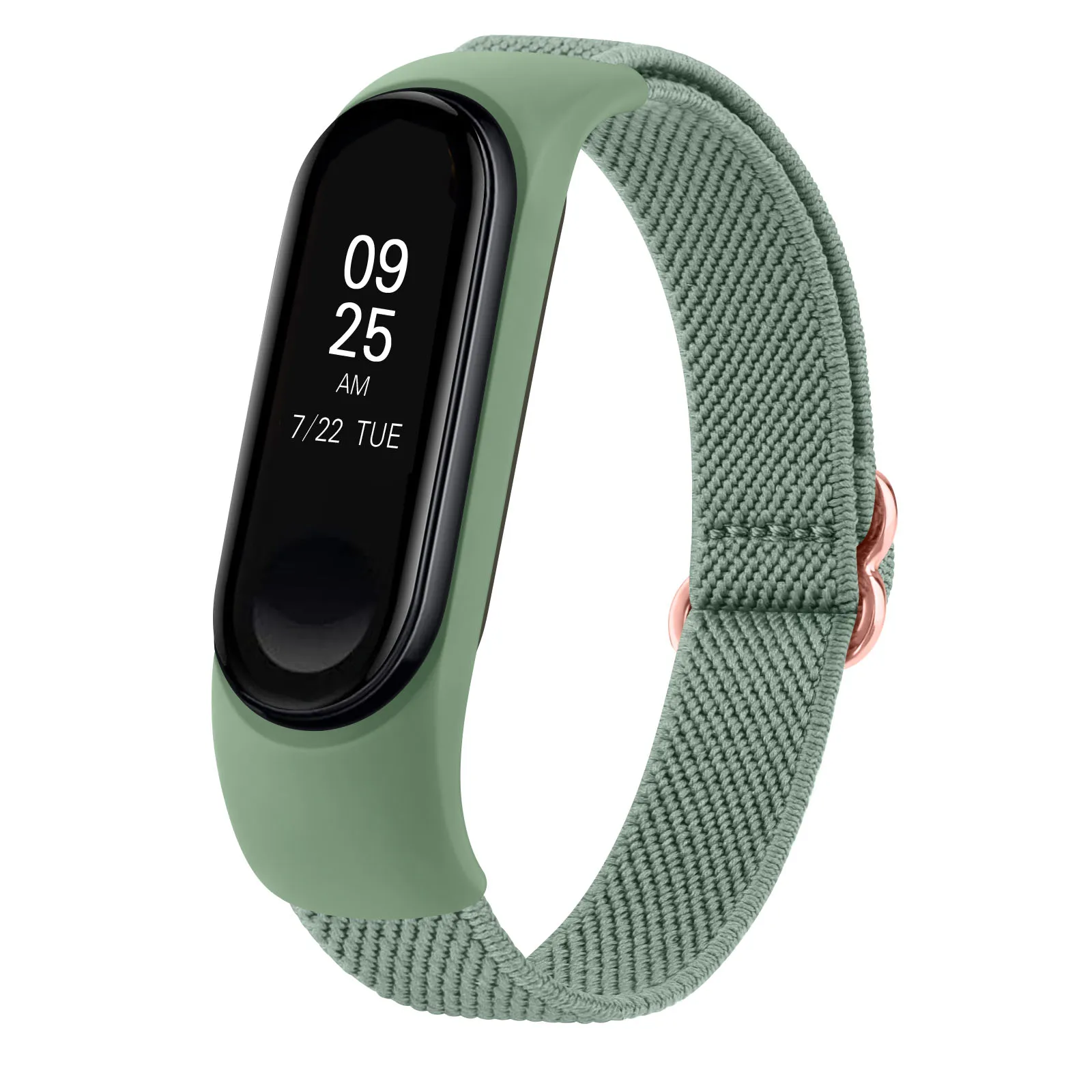 Band voor Xiaomi Mi Band miband 3 4 5 6 7 8 9 Band elastische nylon horlogeband verstelbare armband voor Xiaomi Mi Band 9 8 polsband: GREEN BLUE / 20mm