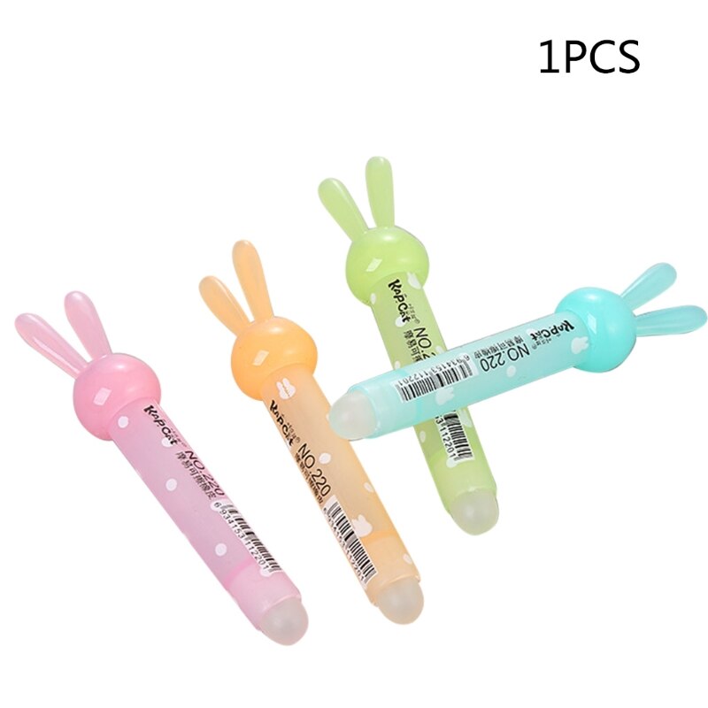 Gomme lapin Kawaii pour stylo effaçable, fournitures scolaires et de bureau mignonnes, papeterie