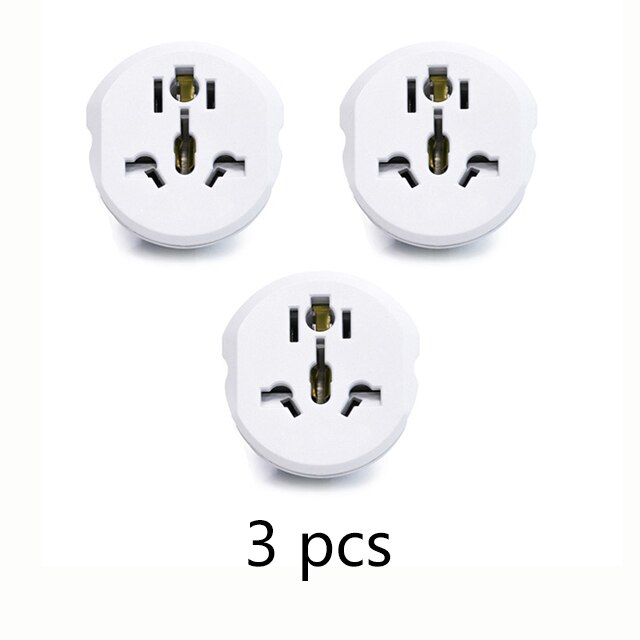 AU US UK CN plug to EU wall plug AC 250V travel adapter universal AUKTION 16A converter plug 2 round pin socket: 3PCS Random Color