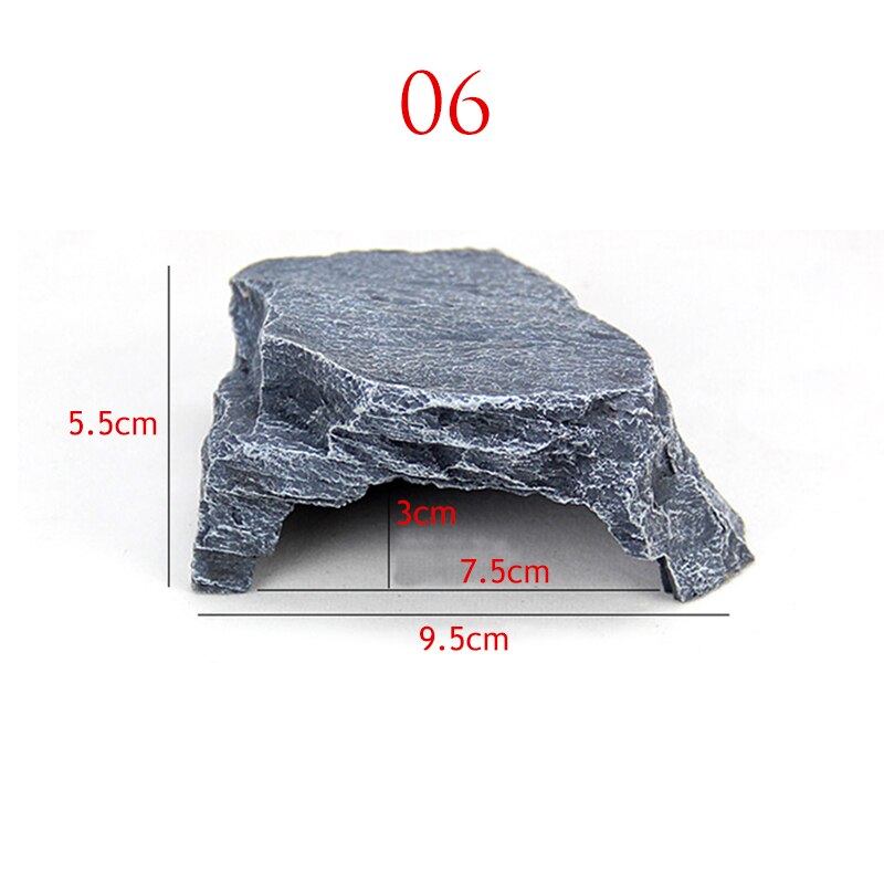 Lizard Snake Turtle Hide Rest Cave Reptiles House Reptile Hiding Cave Basking Hide Habitat Aquarium Landscaping Terrarium Decor: 06