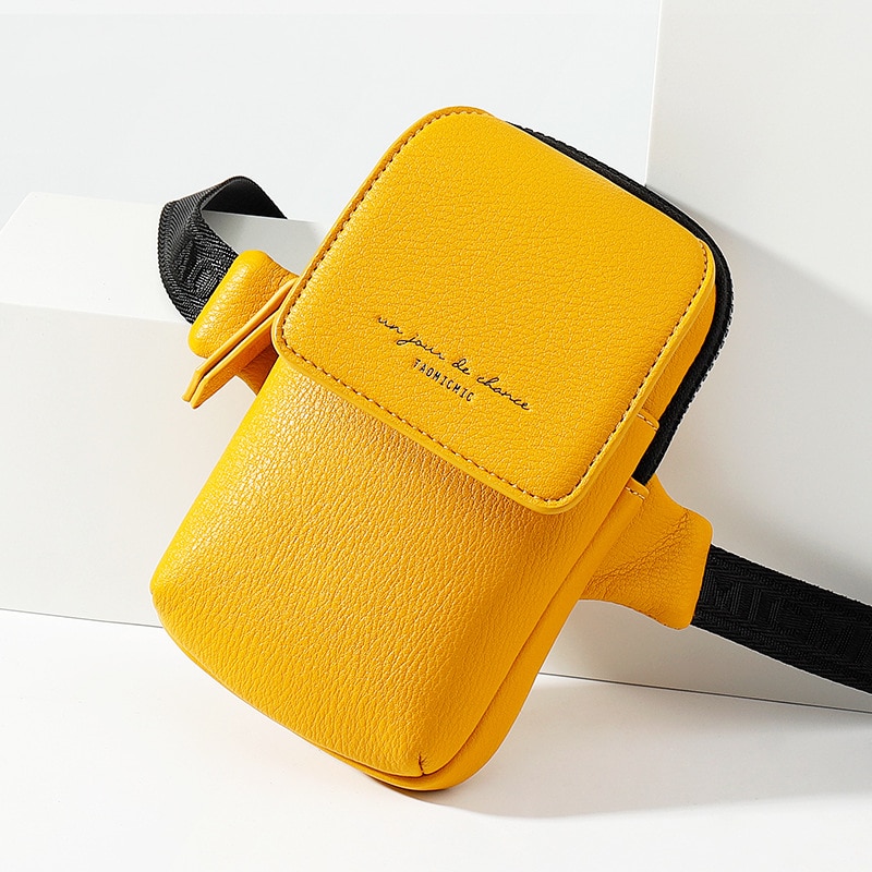 Bolso cruzado de para mujer, mochila de pecho con cinturón de estilo Hip Hop, Mini riñonera femenina de cuero PU con bolsillo para teléfono