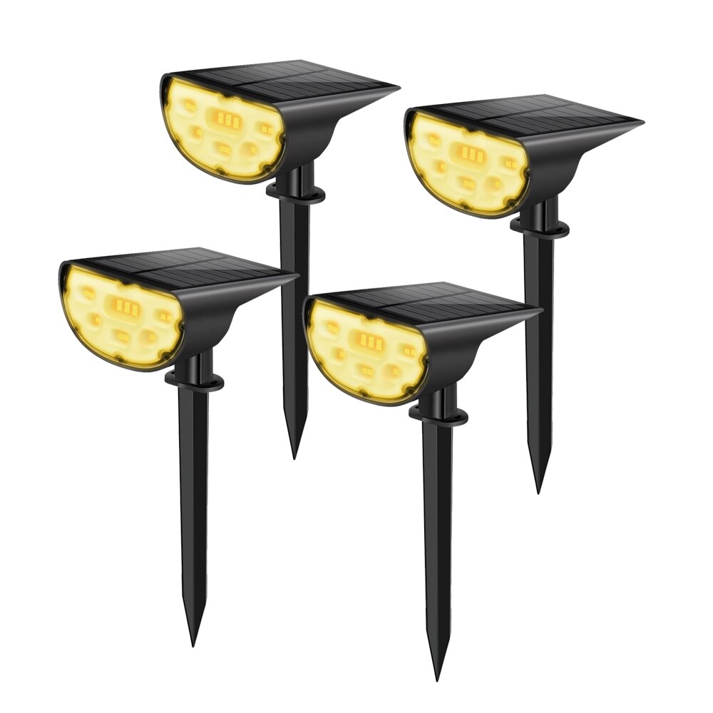 Solar Led Light Outdoor Solar Lamp Waterproof IP67 lampara Solar Landscape Spot Lights Patio Street Garden Decorative Lighting: 4PCS 3000K