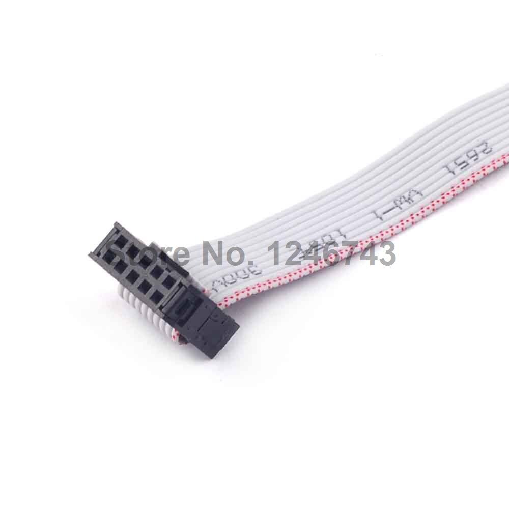 10PCS 10pin (2X5) IDC BANDKABEL draad voor ISP JTAG 2.54mm afstand header 30CM