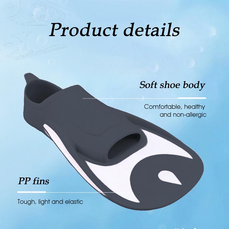 Snorkeling Covered Short Fins Swim Training Fins Swimming Flipper Floating Fins Freediving Equipment For Swimming Training Fins