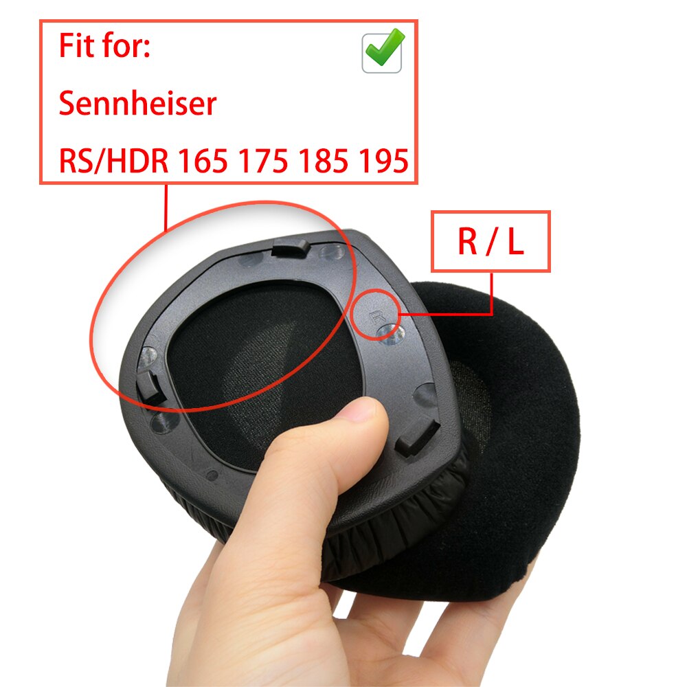 Earsoft udskiftningspuder til sennheiser rs hdr 165 175 185 195 110 160 170 180 hovedtelefoner pude ørepuder headset cover