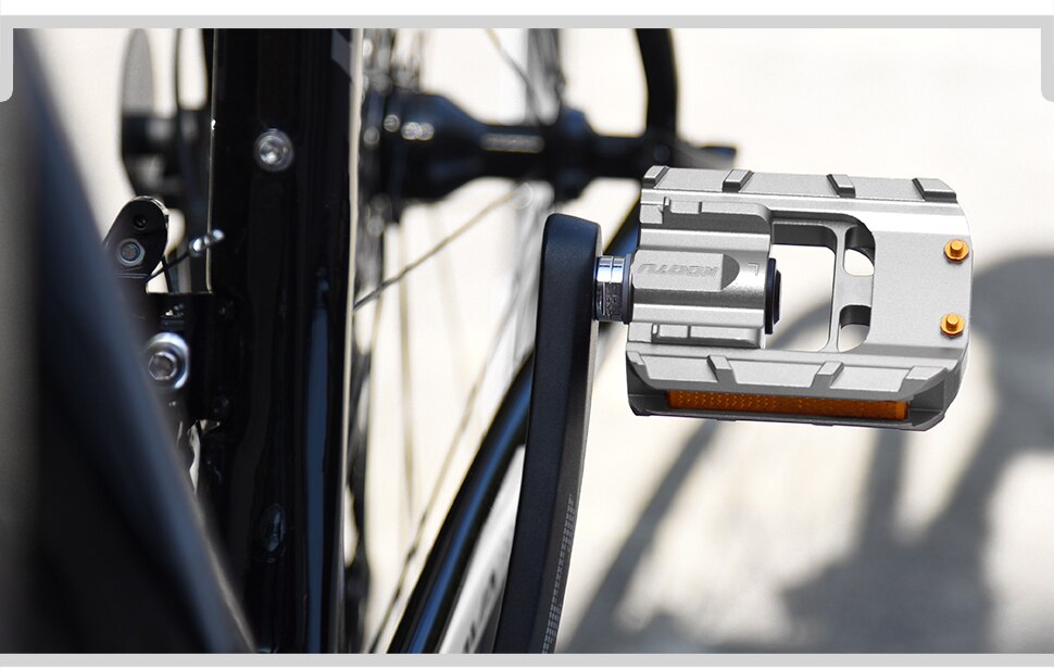 KOOTU Fahrrad Faltbare Pedale Anti-Schleudern Universal- Aluminium Pedale 9/16 Faltbare Pedal für Mountainbike Faltrad Rennrad