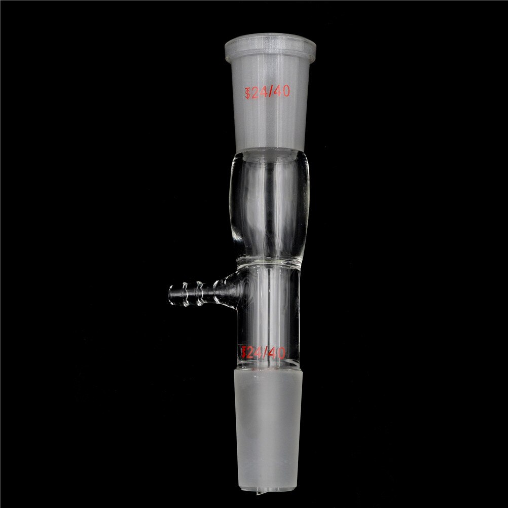 1pcs 24/40 Glass Straight Tube Vacuum Take-off Adapter,Gas Inlet Adapter Lab Glassware