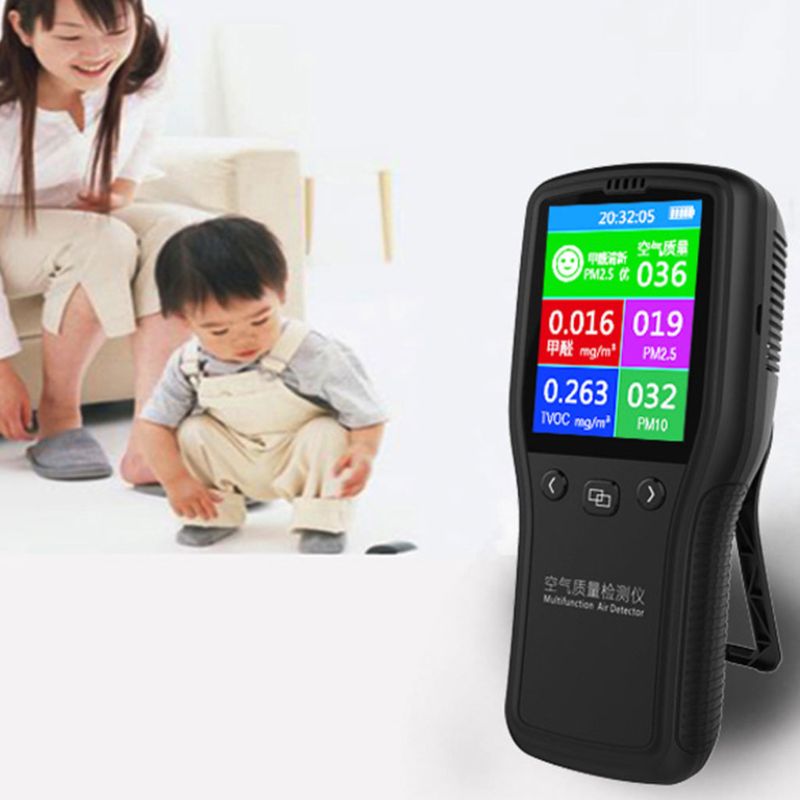 PM2.5 Detector Luchtkwaliteit Monitor Digitale Testen Apparaat Voor Toezicht Formaldehyde TVOC PM2.5 PM10 HCHO