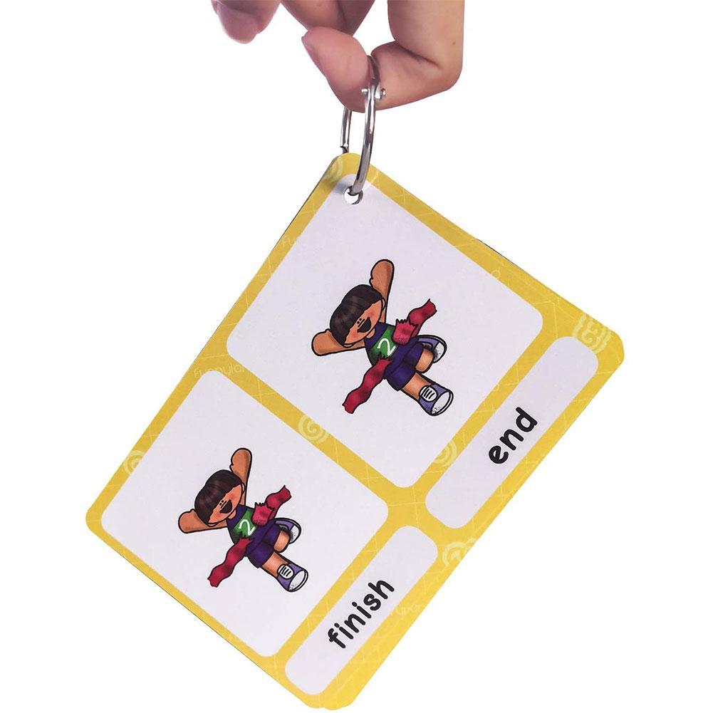 Baby Learn English Word Card Flashcards Synonyms Educational Words Learning Flashards Daily Behavior Life Cognitive Picture
