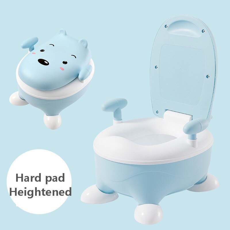 Dossier confortable dessin animé Pot enfants Pot bébé toilette pour garçons enfants bébé Pot formation filles Portable toilette bassin: Heighten blue 1