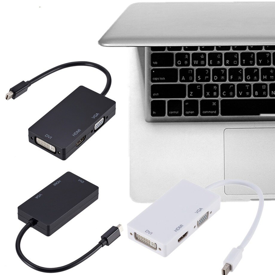 PzzPss 3 w 1 DisplayPort DP do HDMI-kompatybilny DVI VGA Adapter kabel 1080P złącze konwertera do projektora Laptop HD