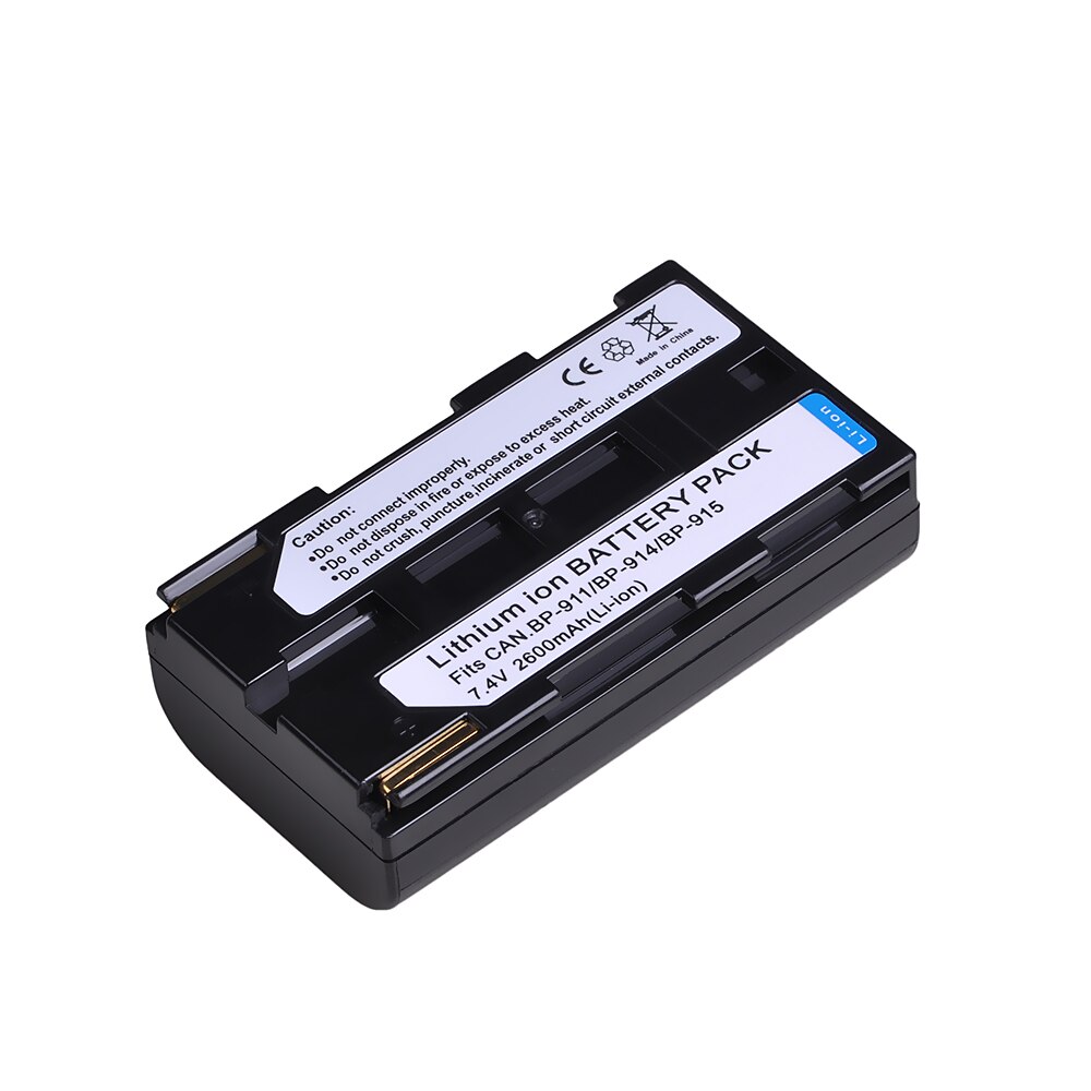 3pcs 2600mAh BP-911 BP-911K BP-914 BP-915 BP-941 927 924 Camera Li-ion Battery for Canon E1 E2 E30 ES50 ES6500V ES7000V ES8000V.