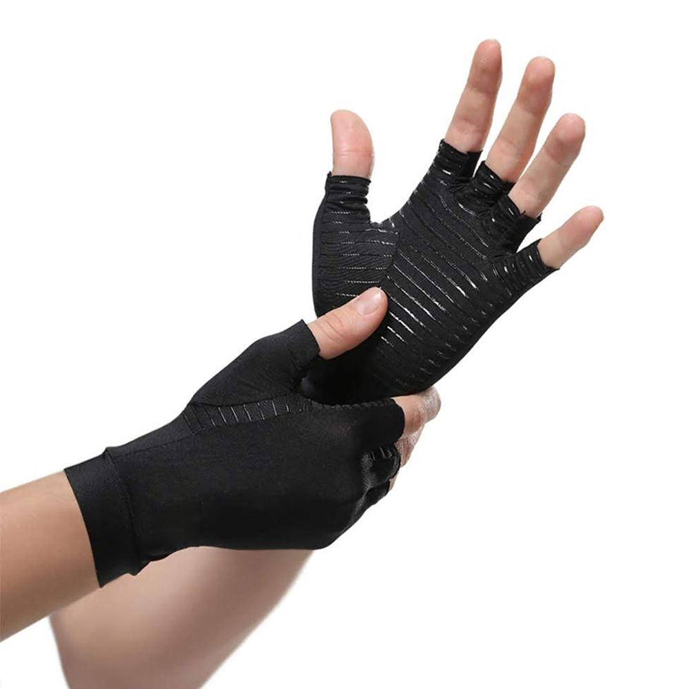Magnetisk anti-arthritis sundhed kompression terapi handsker reumatoid hånd smerte håndled hvile sport sikkerhed handske behagelig: L