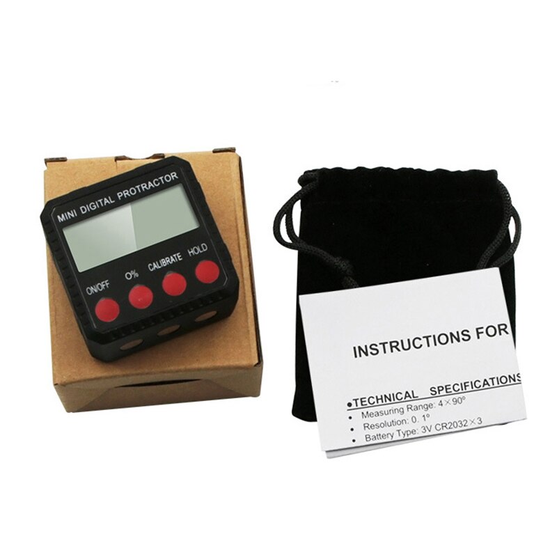 Hoek gradenboog universeel niveau 360 graden mini elektronische digitale gradenboog inclinometer tester meetgereedschap