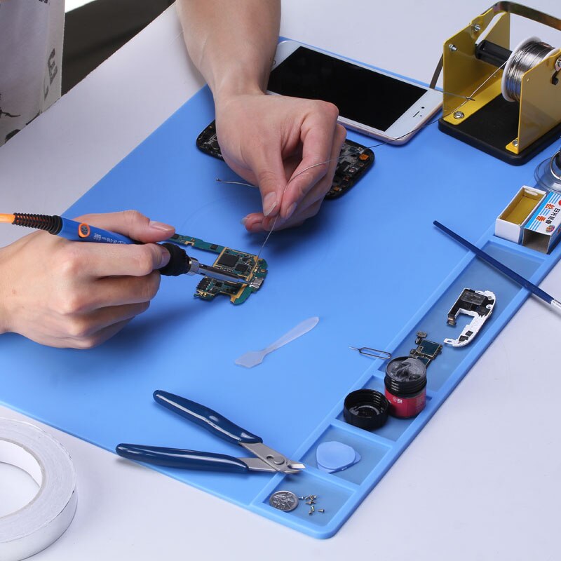 Grote Maat Siliconen Werken Mat Hittebestendige Isolatie Bureau Pad Bga Soldeerstation Onderhoud Platform