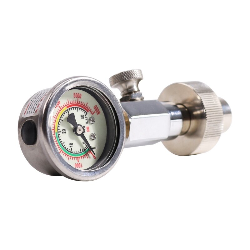 Scuba Diving Air Tank Pressure Testing Checker Din 232/300 Bar with 400Bar/6000Psi Gauge