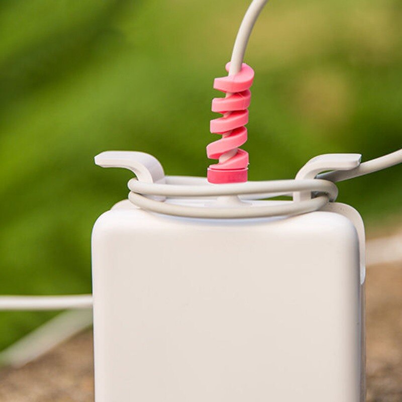 Kreative Spirale Ladekabel Schutz Daten Linie Silikon Spuler Schutz für Handys Haushalt Büro Reise Verwenden