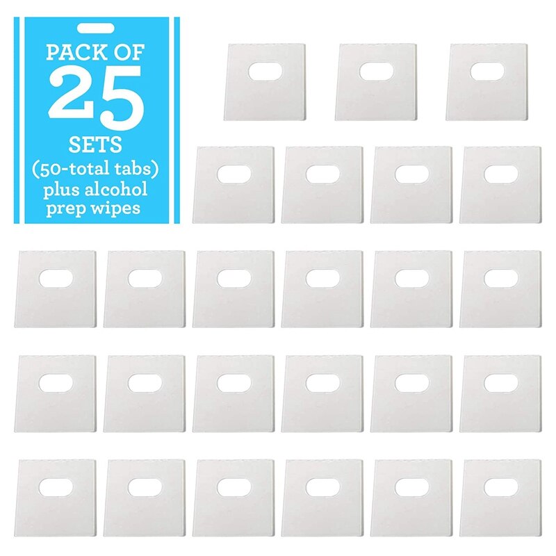 25 Sets of Clear Vertical Blind Repair Tabs / Vertical Blind Tabs / Blind Fixers - 50 Total Tabs (25 Sets)