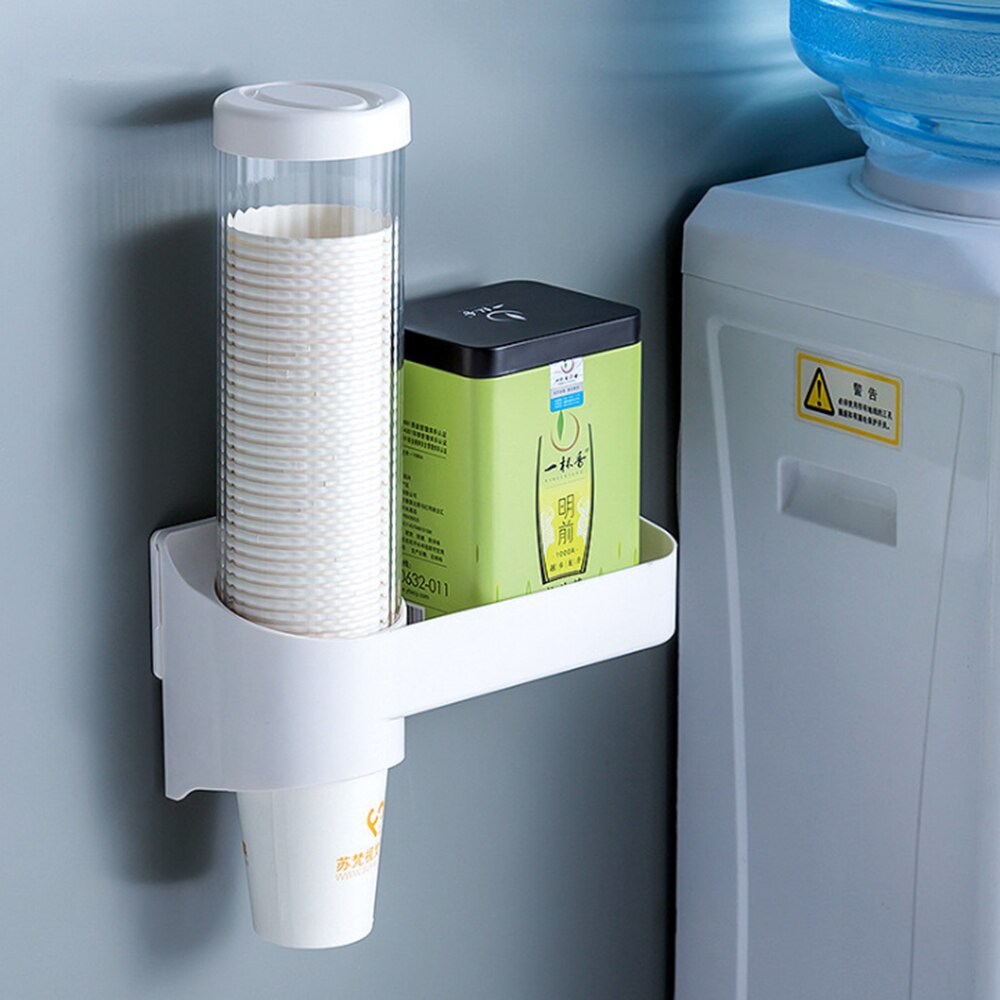 Jednorazowe kubki papierowe dozownik plastikowy kubek uchwyt na dozownik robić wody naścienny automatyczny kubek przechowywanie stojak kubki pojemnik