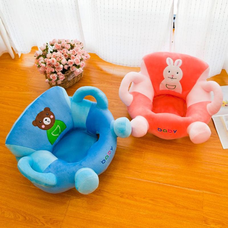 Børn sidder læring stolebetræk uden fyld tegneserie anti-fald behagelig børn læring sæde hud baby blødt sofa betræk