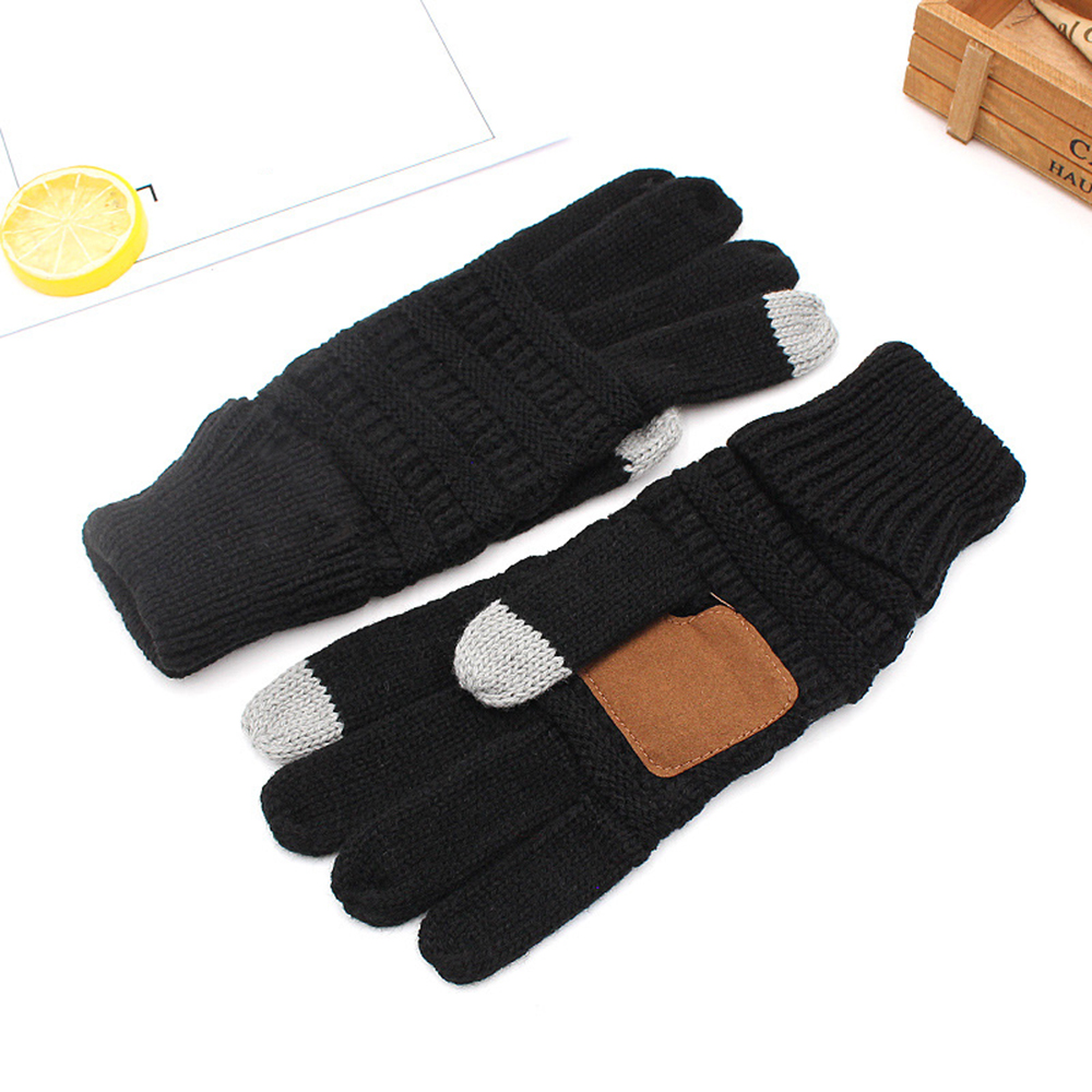 Winter Mens Winter Vijf Vingers Wollen Gebreide Handschoenen Dames Warm Touch Screen Outdoor Rijden Handschoenen