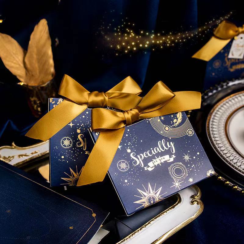 Blue Sweet Bag Box for Decoration/Event Party Supplies/Birthday Favours Boxes Star DIY Boxes